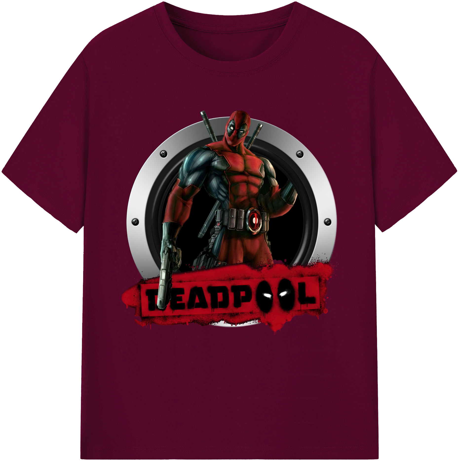 （画像用） Deadpool デッドプール レディースカジュアルプリントTシャツ（綿100％）